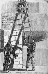 Marines Handing Up a Ladder