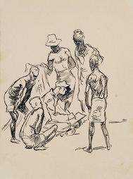 Loudermilk Drawing With His Audience
