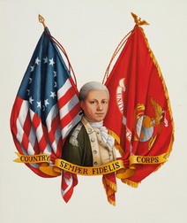 Commandant Nicholas with Crossed Flags