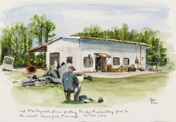 Capt Mike Reynolds plein air painting