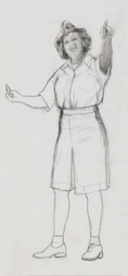 Figure study for woman in Free a Marine to Fight
