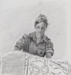 Figure study for woman in Free a Marine to Fight