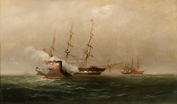 The Marrimac Sinking The Cumbeland