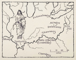Drawing, Row Galley Ohio River 1782