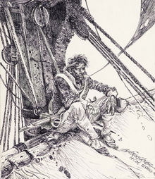 Drawing, Lollygoggin' in the Fore Tops