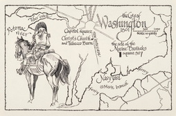 Drawing, Map-Placing the Marine Barracks