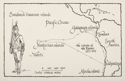 Drawing, Map-Parley at Nukuhiva