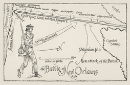 Drawing, Map-Repulse of the Highlanders 