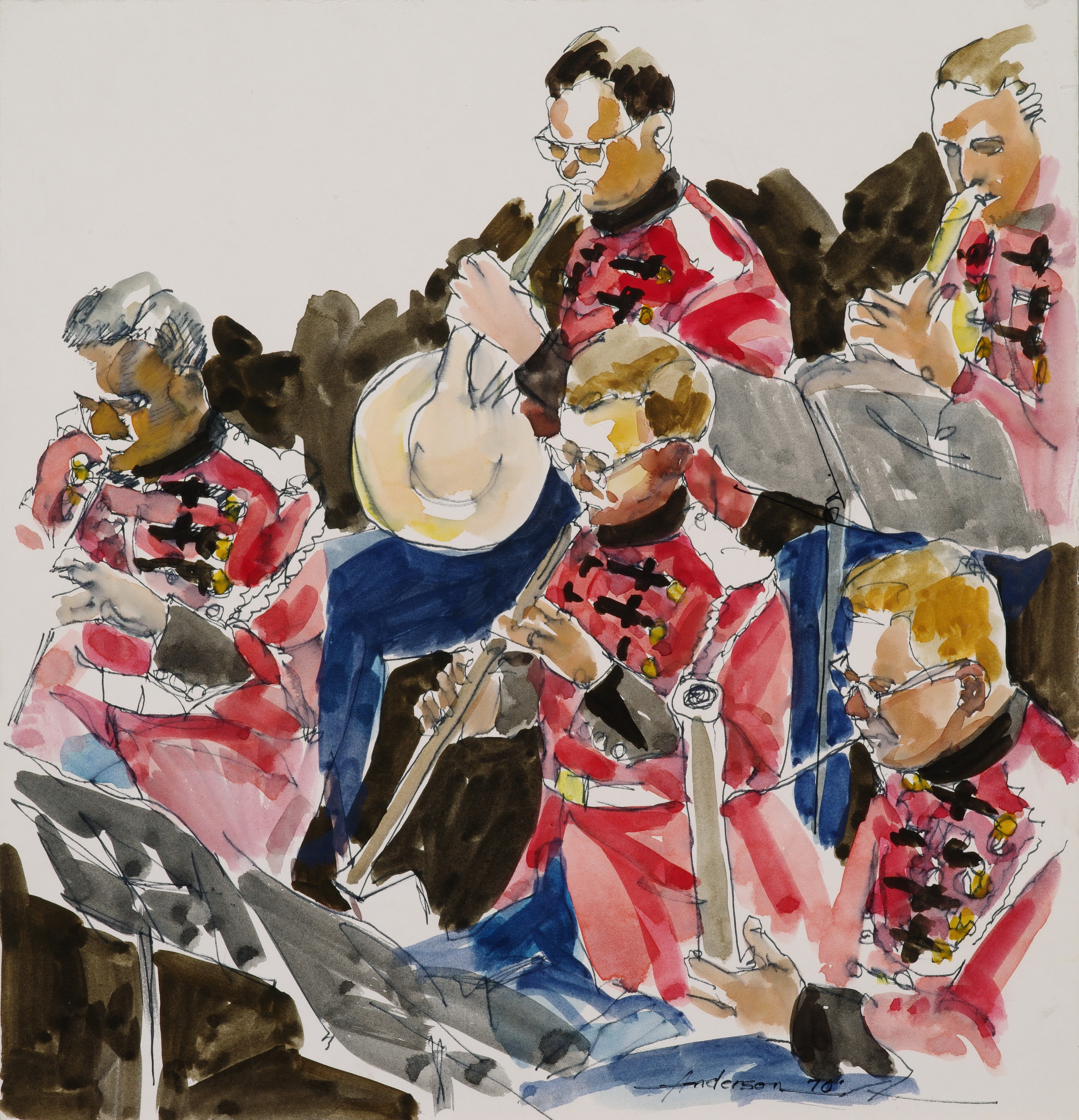 Untitled (5 Marine Band Members Playing Music)