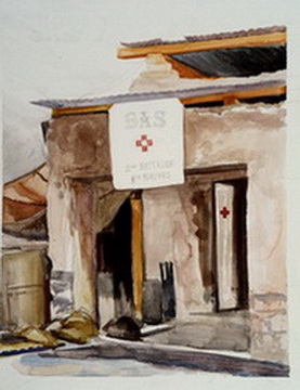 Sketch BAS (Battalion Aid Station) at FOB Delhi