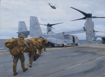 Filing out to the Birds on the USS Bataan