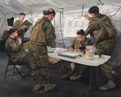 Lieutenants learning logistics at LOCFEX