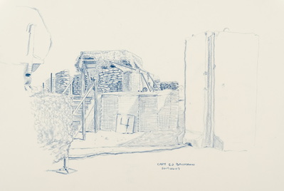 Untitled (drawing of a building)