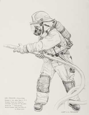 Untitled (LCpl Cramer Alexander extracts the hose)