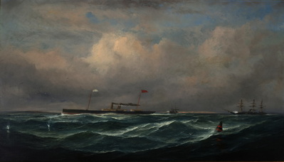 USS San Jacinto Halting the British SS Trent, 8 Nov 1861
