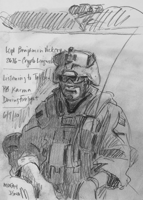 Listening to Taliban PB Karma during fire fight