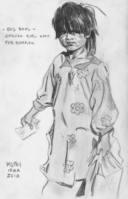 Old Soul Afghan Girl near FOB Gorgak