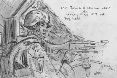 Manning the Post #7 at FOB Dehli