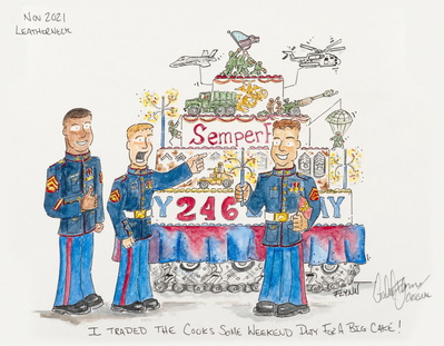 Traded the Cooks Some Weekend Duty for a Big Cake