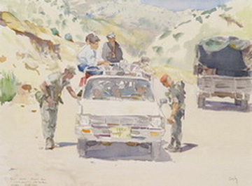 Joint Checkpoint, US And French Troops