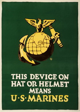This Device on Hat or Helmet Means U.S. Marines