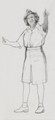 Figure study for woman in Free a Marine to Fight
