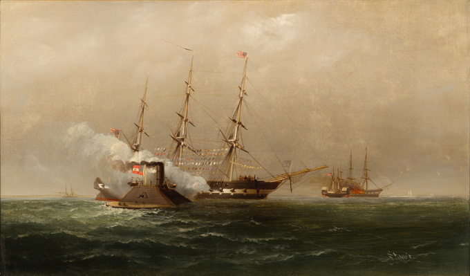 The Marrimac Sinking The Cumbeland