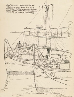 Mine Sweepers Moored at Nha Be