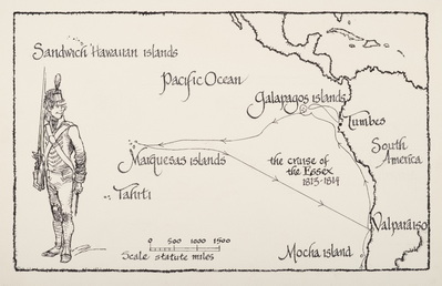 Drawing, Map-Parley at Nukuhiva