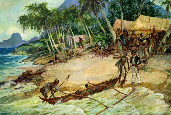 Parley at Nukuhiva