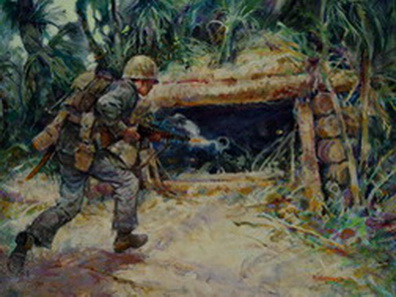 Owens MOH BAR Action Torokina Bougainville; Ass't BAR man Frank Zuccarelli