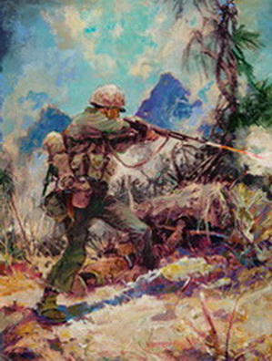 Palm Tree Profile Fire, Pvt Arthur J. Jackson Jr. MOH-Peleliu Sept. 18, 1944