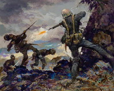 Orange Flame Iwo - Wilson Watson on Iwo 21st Marines 3rd Div Hill 199 The Bard Hold The High Ground - Over 60 Dead MOH