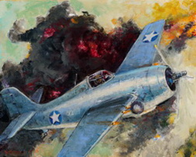 Plane in Black Clouds - Joe Foss MOH