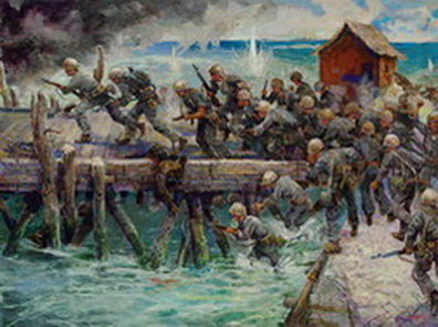 Rolled Canvas - Hawkins on the Pier Tarawa