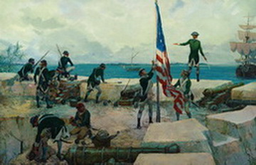 Flag Raising at New Providence, 28 January 1778