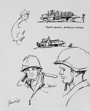 Sketches at Staging Battalion