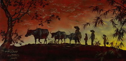 VIETNAMESE FARMER WITH OXEN - WRONG #