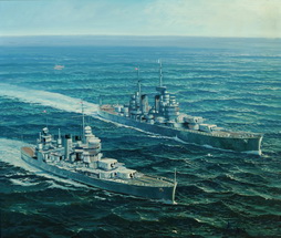 USS Minneapolis (CA-36) and USS St. Paul (CA-73)