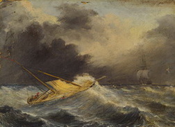 Schooner Porpoise and Flying Fish in Heavy Seas