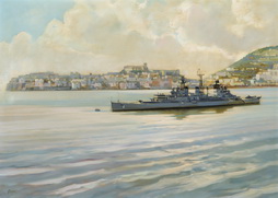 USS Little Rock (CG-4) in Harbor