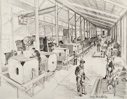 PRODUCTION LINE FABRICATION OF PONTOONS