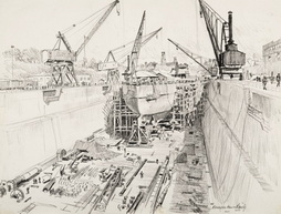 USS TENNESSEE UNDERGOING MODIFICATION IN DRYDOCK