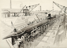 USS Barracuda in Drydock