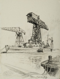 The Big Crane and Hms Manchester