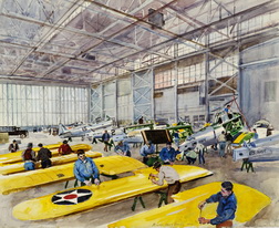 Assembly and Repair, Interior of Large Hangar