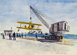 Crane Hoisting Seaplane