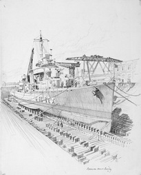 USS Erickson in Drydock