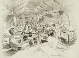 Marines Relaxed After Drill in a Niessen Hut