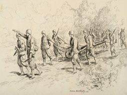 A section of the pack - Howitzer Battalion Forward
